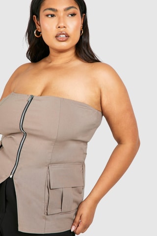 Top bustier - Taupe