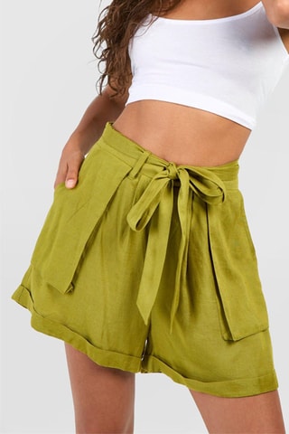 Short taille haute - Kaki