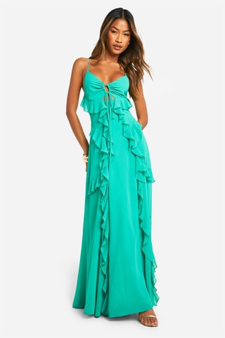 Robe volantée - Vert