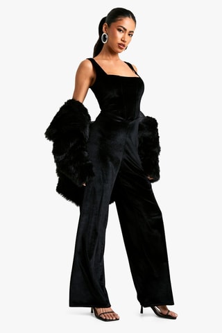 Combinaison en velours - Noir