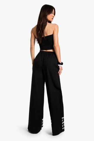 Pantalon wide legs taille haute - Noir