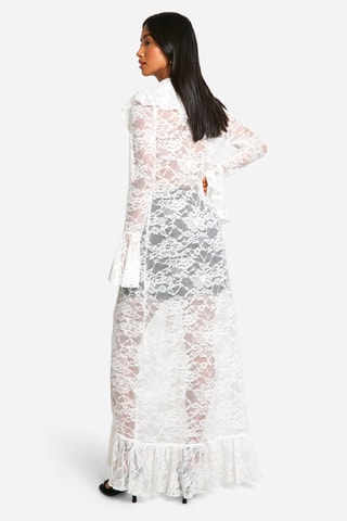 Kimono en dentelle - Blanc