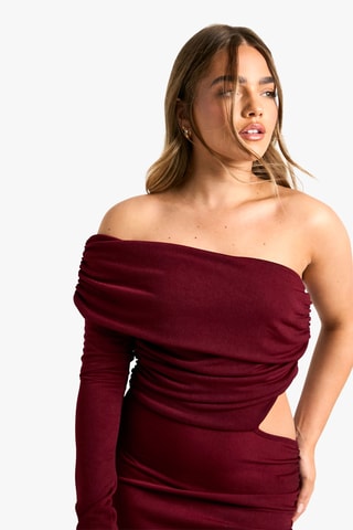 Robe asymétrique - Bordeaux
