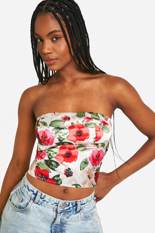 Top bustier - Rouge