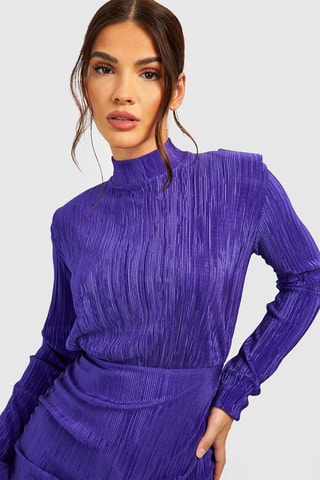Robe plissée - Violet