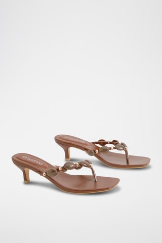 Sandales à talons - Marron