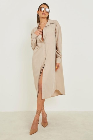 Robe chemise - Beige