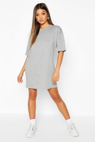 Robe t-shirt - Gris clair chiné