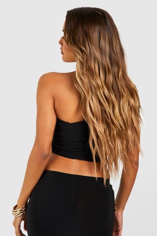 Crop top asymétrique - Noir