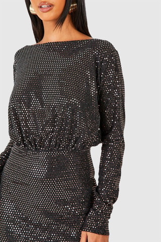 Robe fourreau - Noir et doré rose