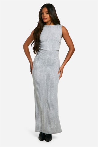 Robe fourreau - Gris clair chiné