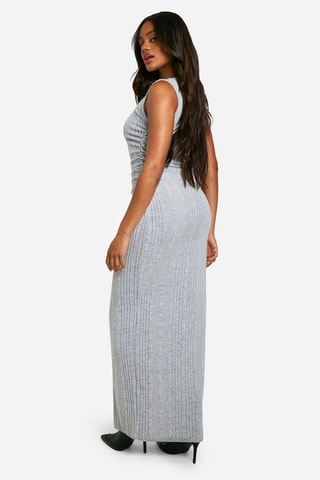 Robe fourreau - Gris clair chiné