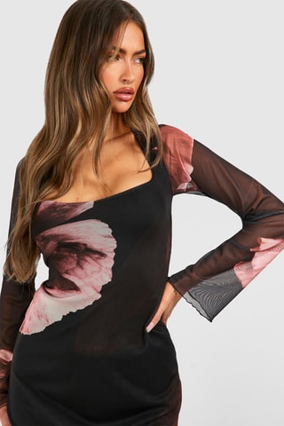 Robe droite - Marron foncé