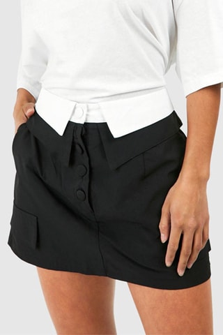 Minijupe taille haute - Noir