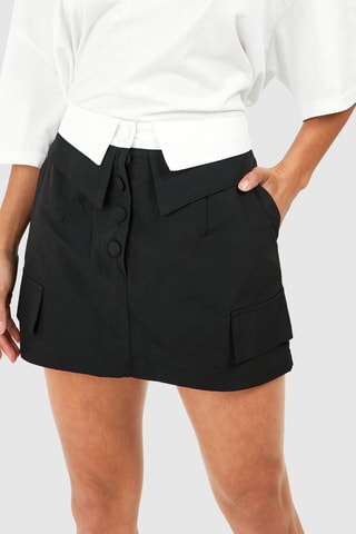 Minijupe taille haute - Noir