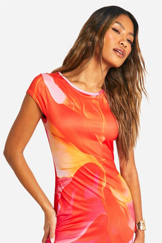 Robe fourreau tie and dye - Rose