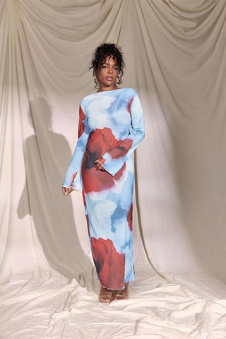 Robe longue - Bleu clair