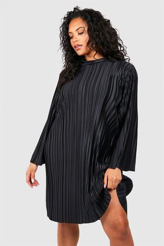 Robe plissée - Noir