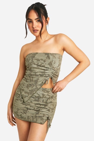 Top bustier - Kaki