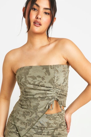 Top bustier - Kaki