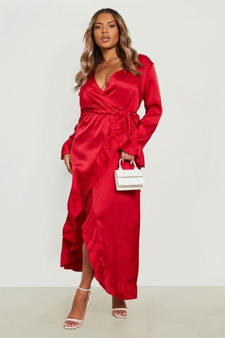 Robe portefeuille - Rouge