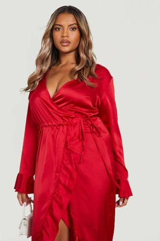 Robe portefeuille - Rouge