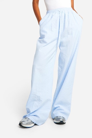 Pantalon wide legs taille haute - Ciel