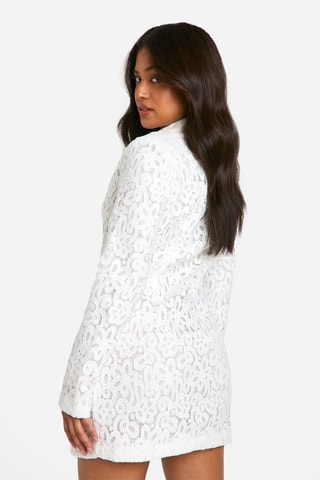 Robe droite en dentelle - Ivoire