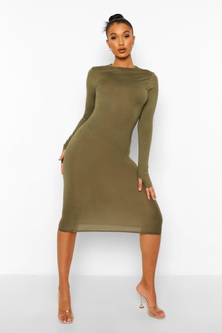 Robe fourreau - Kaki