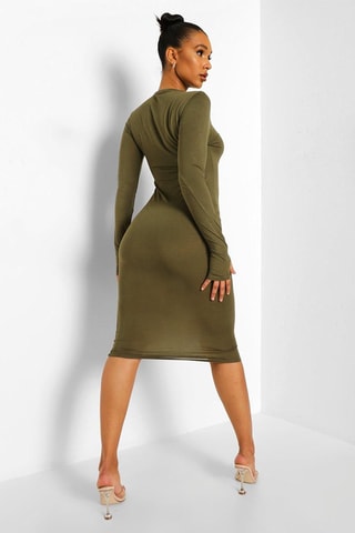 Robe fourreau - Kaki
