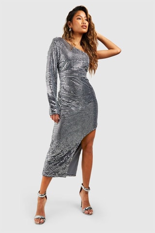 Robe asymétrique - Argenté