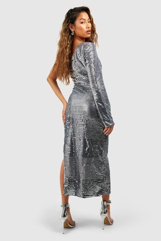 Robe asymétrique - Argenté