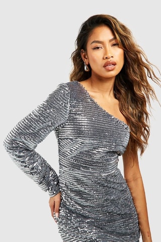 Robe asymétrique - Argenté
