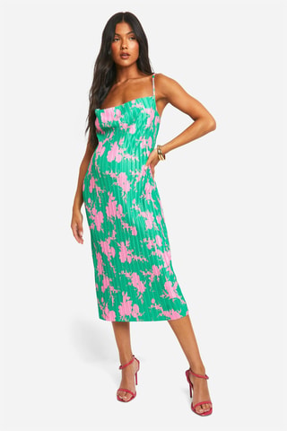 Robe de maternité - Vert clair et fuchsia