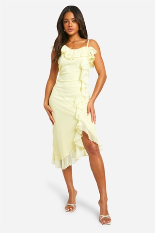 Robe fourreau - Vert citron
