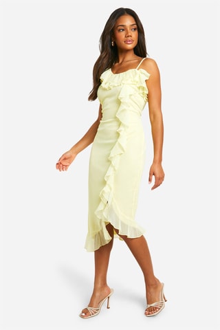 Robe fourreau - Vert citron