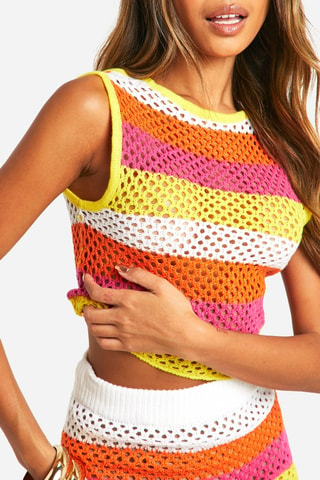 Top - Fuchsia et jaune