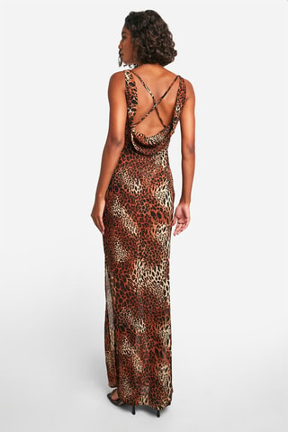 Robe longue - Marron et noir