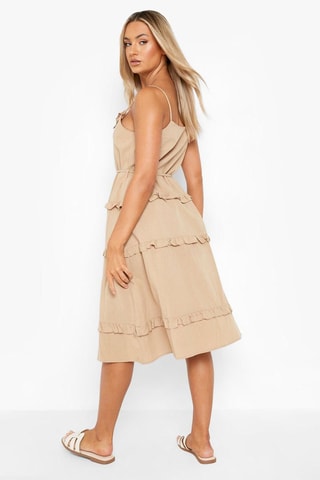 Robe volantée - Beige