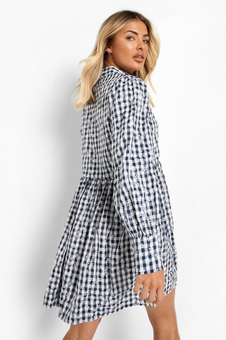Robe patineuse - Bleu marine et blanc