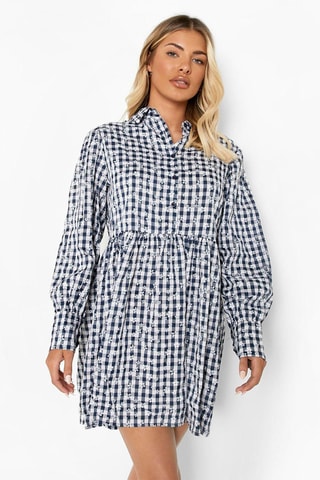Robe patineuse - Bleu marine et blanc