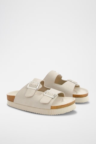 Mules plateformes - Ecru