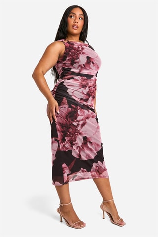 Robe midi - Rose poudré