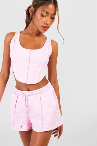 Crop top et Short - Rose