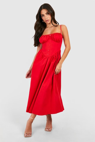 Robe midi - Rouge