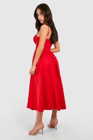 Robe midi - Rouge