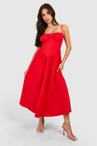 Robe midi - Rouge
