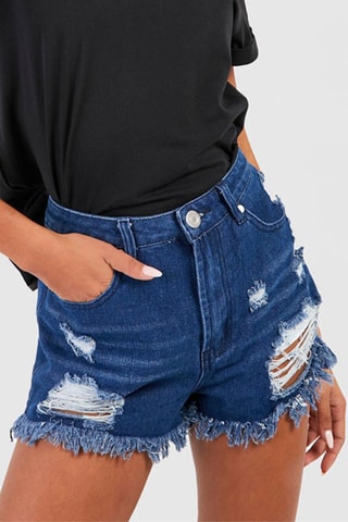 Short en jean - Bleu