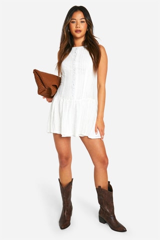 Robe patineuse en broderie anglaise - Ivoire