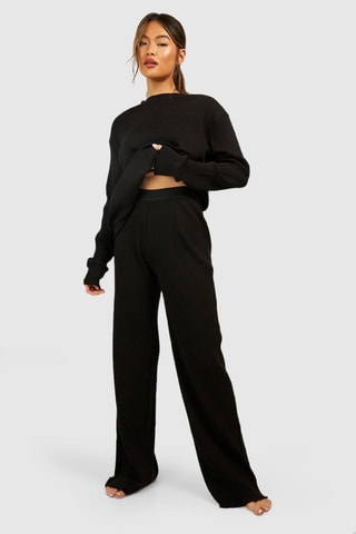 Pantalon wide legs - Noir